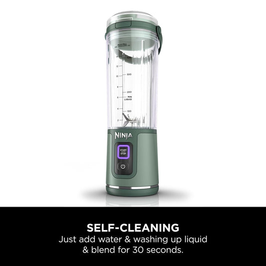 Ninja Blast 530ml Portable Smoothie Maker, Wireless, Rechargeable, Leak-Proof Lid, Crushes Ice