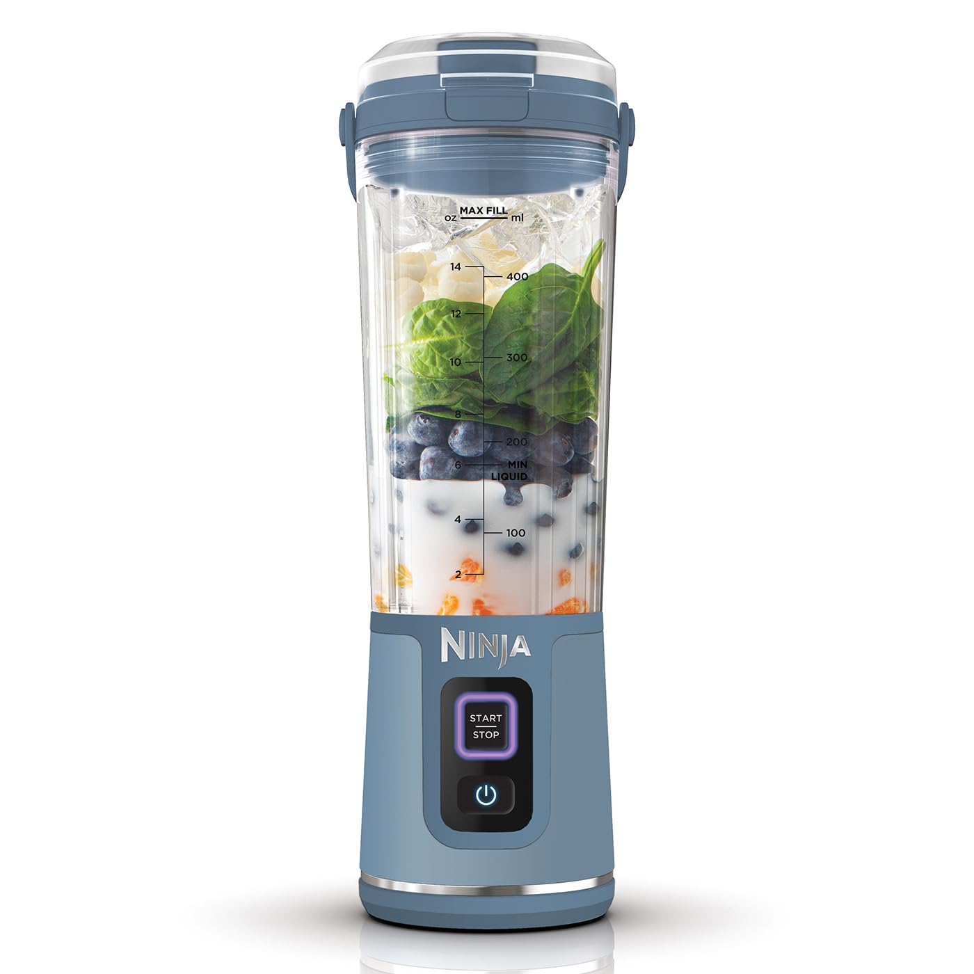 Ninja Blast 530ml Portable Smoothie Maker, Wireless, Leak-Proof Lid, Crushes Ice & Fruit
