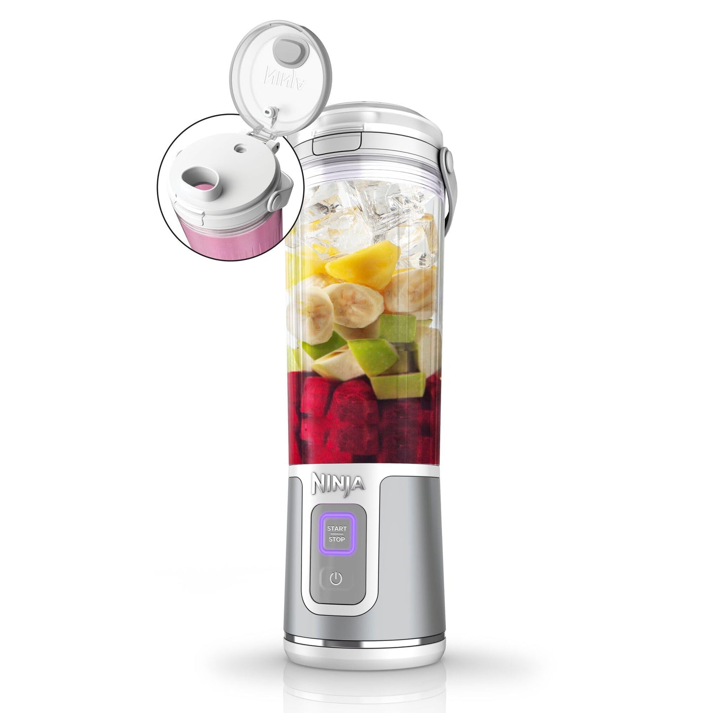 Ninja Blast 530ml Portable Smoothie Maker, Wireless, Leak-Proof Lid, Crushes Ice & Fruit