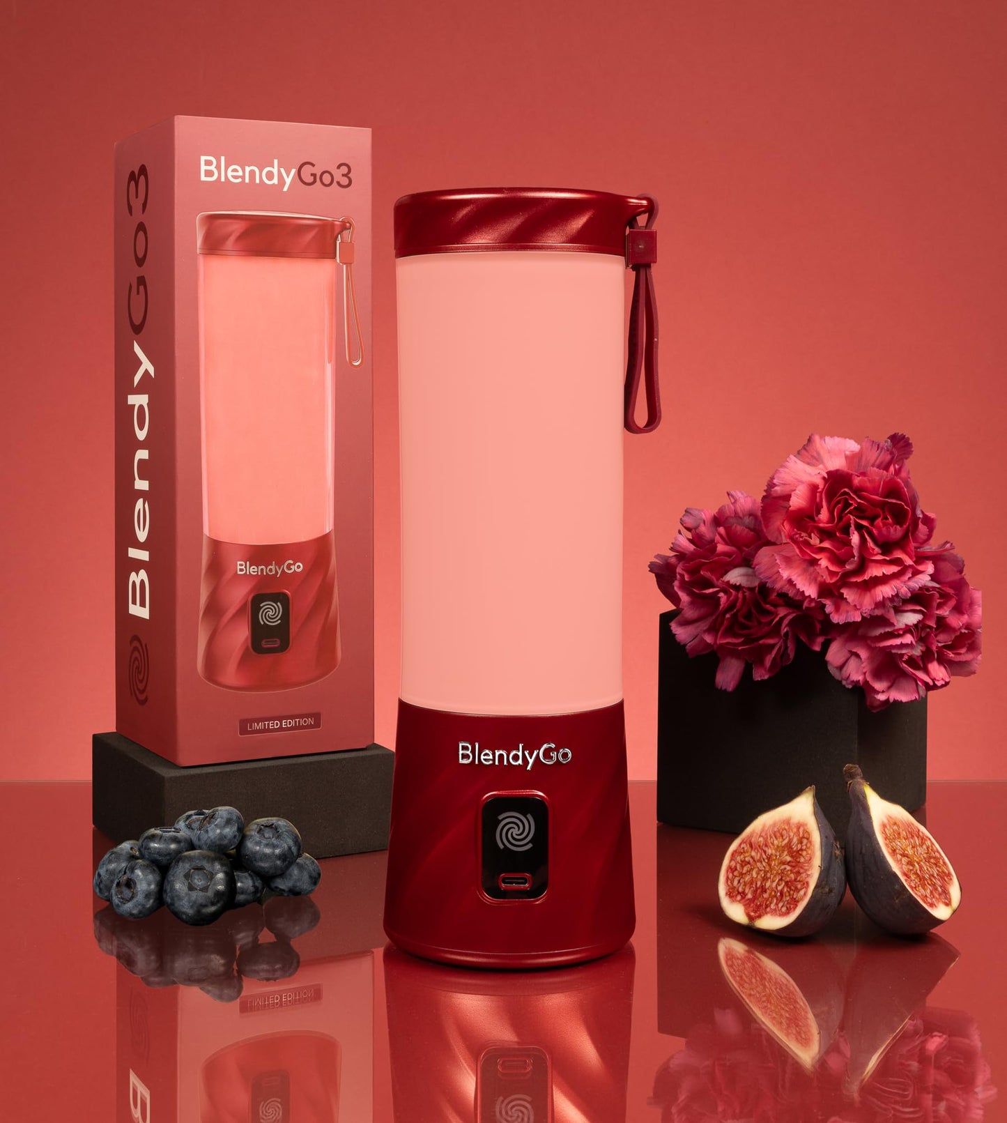 BlendyGo 3 550ml Portable Smoothie Maker, Wireless, Crushes Ice & Fruit, BPA-Free