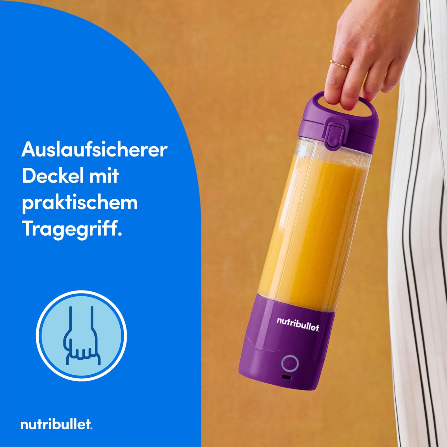 Nutribullet 475ml Portable Smoothie Maker, Wireless, Crushes Ice & Fruit