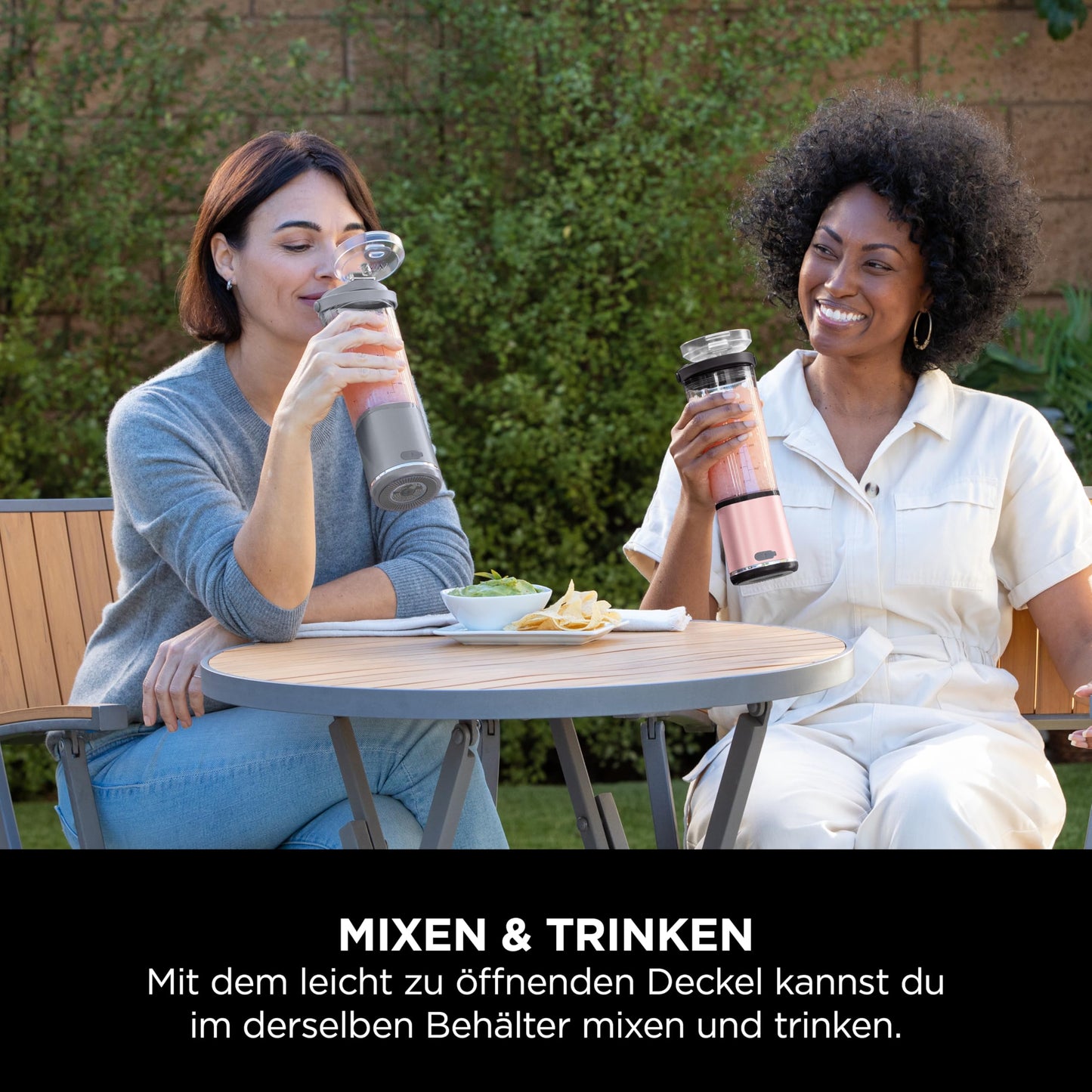 Ninja Blast 530ml Wireless Mini Mixer, 2-Pack, Leak-Proof Lid, Crushes Ice & Frozen Fruit